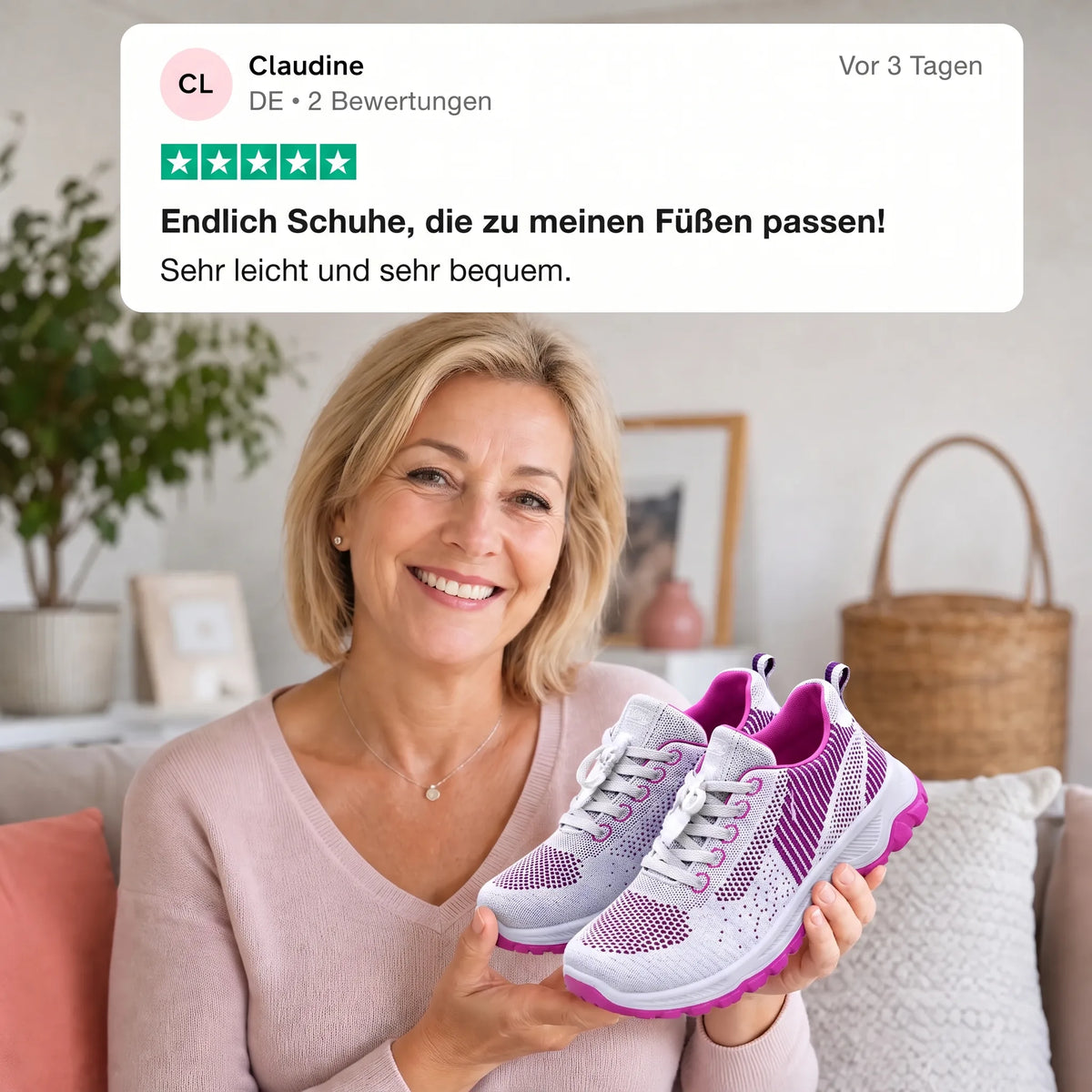 AmpliSoft™ – Komfort-Sneaker für geschwollene und breite Füße OHMYSWISS