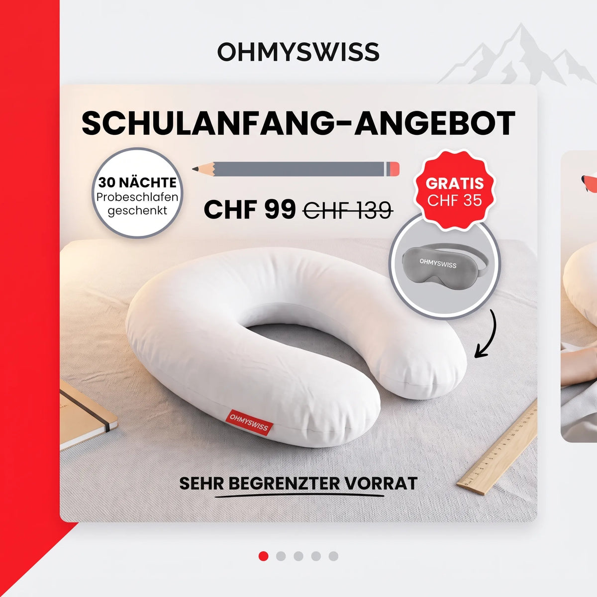 Ergonomisches U-Kissen XXL OHMYSWISS
