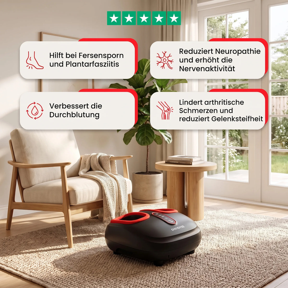 Fodlux Pro – Beheiztes Fußmassagegerät OHMYSWISS