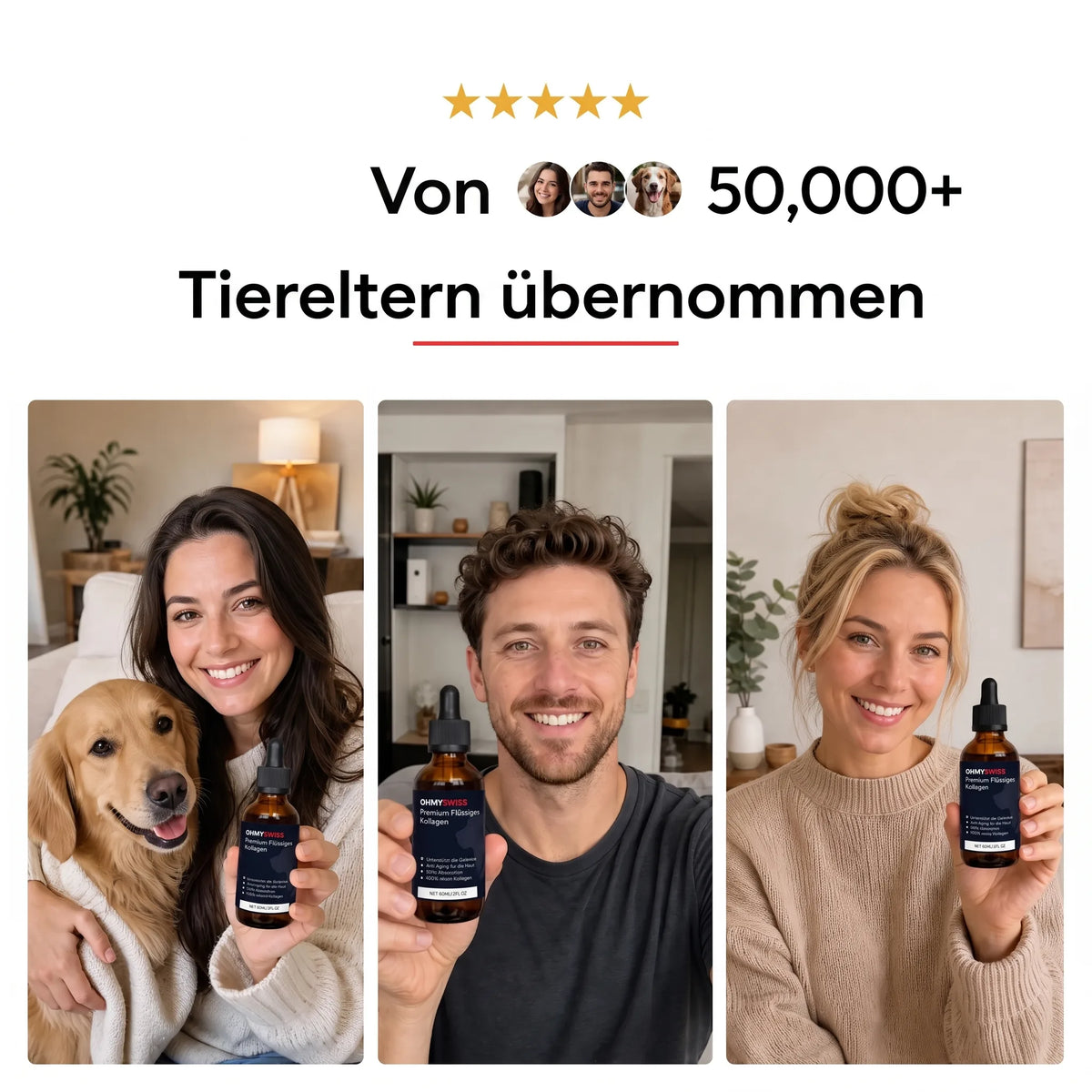 Collagene liquido Premium per cani OHMYSWISS