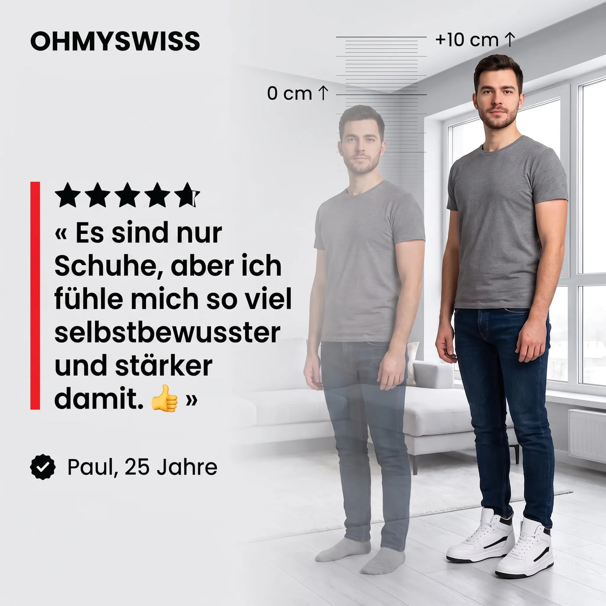 Sneakers Limitless mit unsichtbarem Absatz OHMYSWISS