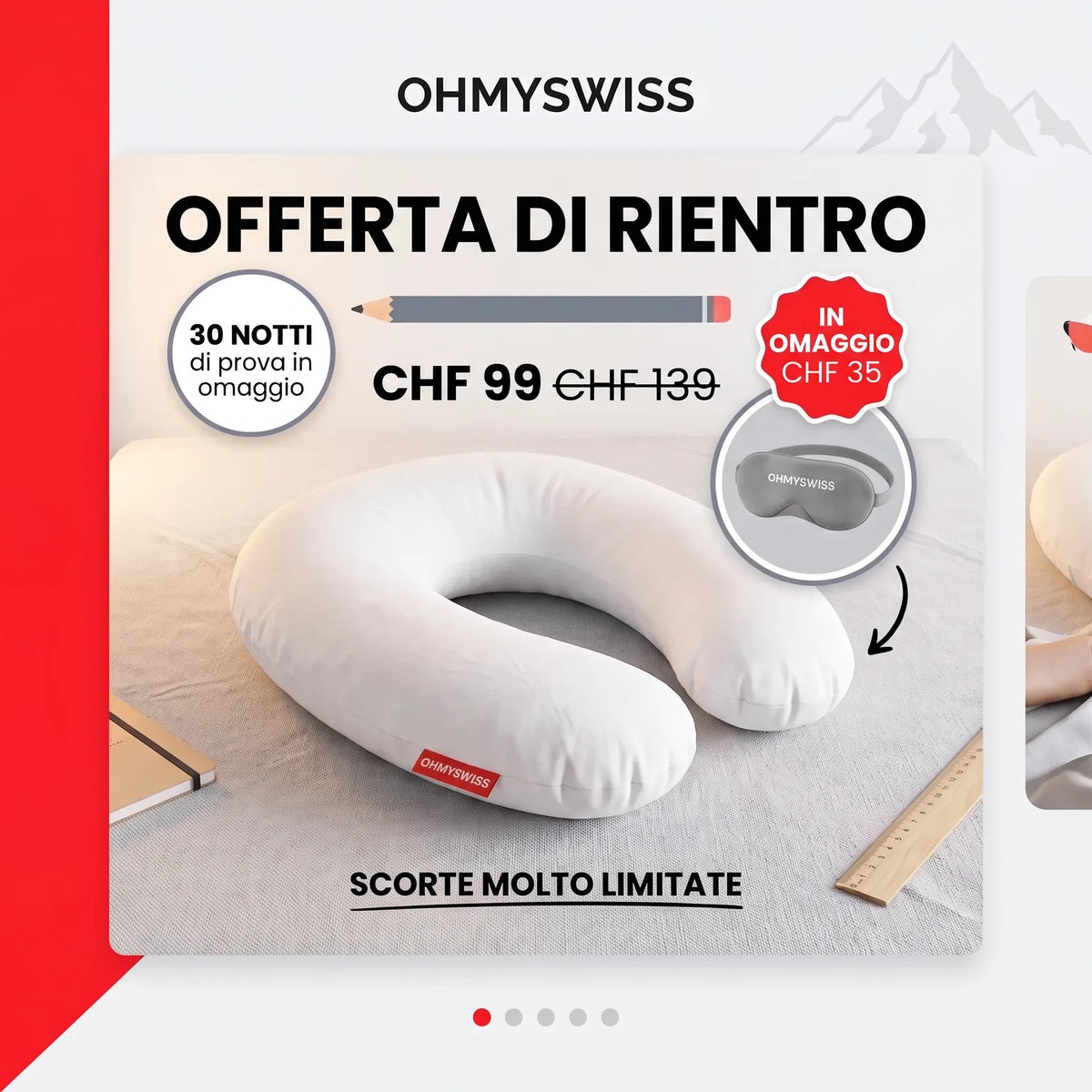 Cuscino Ergonomico a U XXL OHMYSWISS
