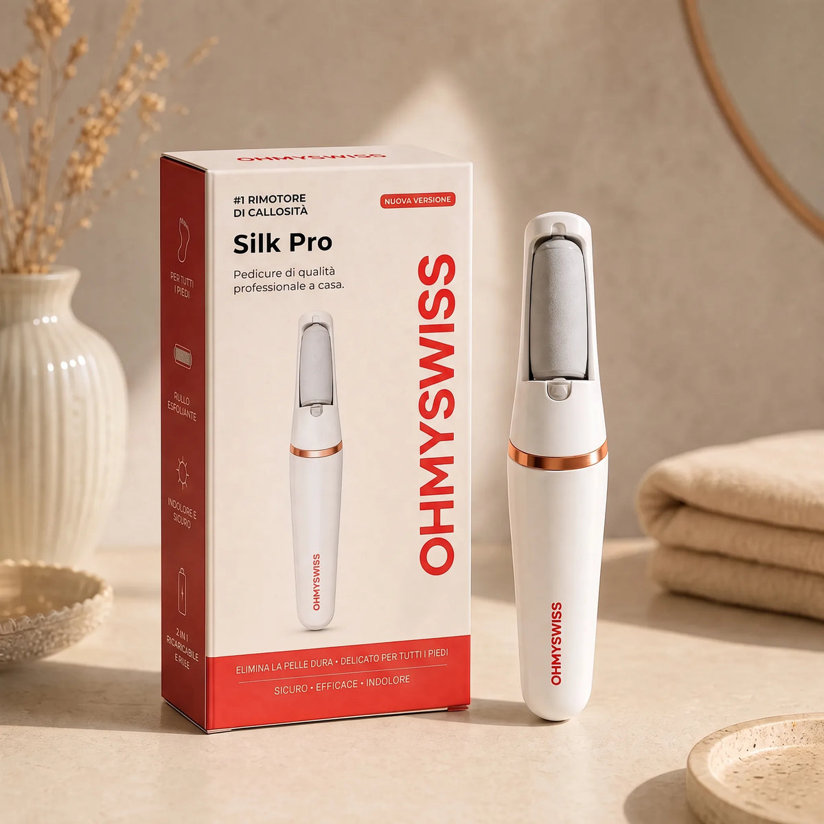 Silk Pro – Elektrische Hornhautfeile OHMYSWISS