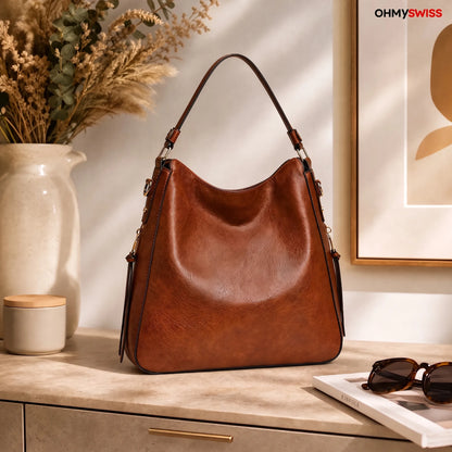 Set da 3 pezzi con borsa Hobo in pelle di lusso OHMYSWISS