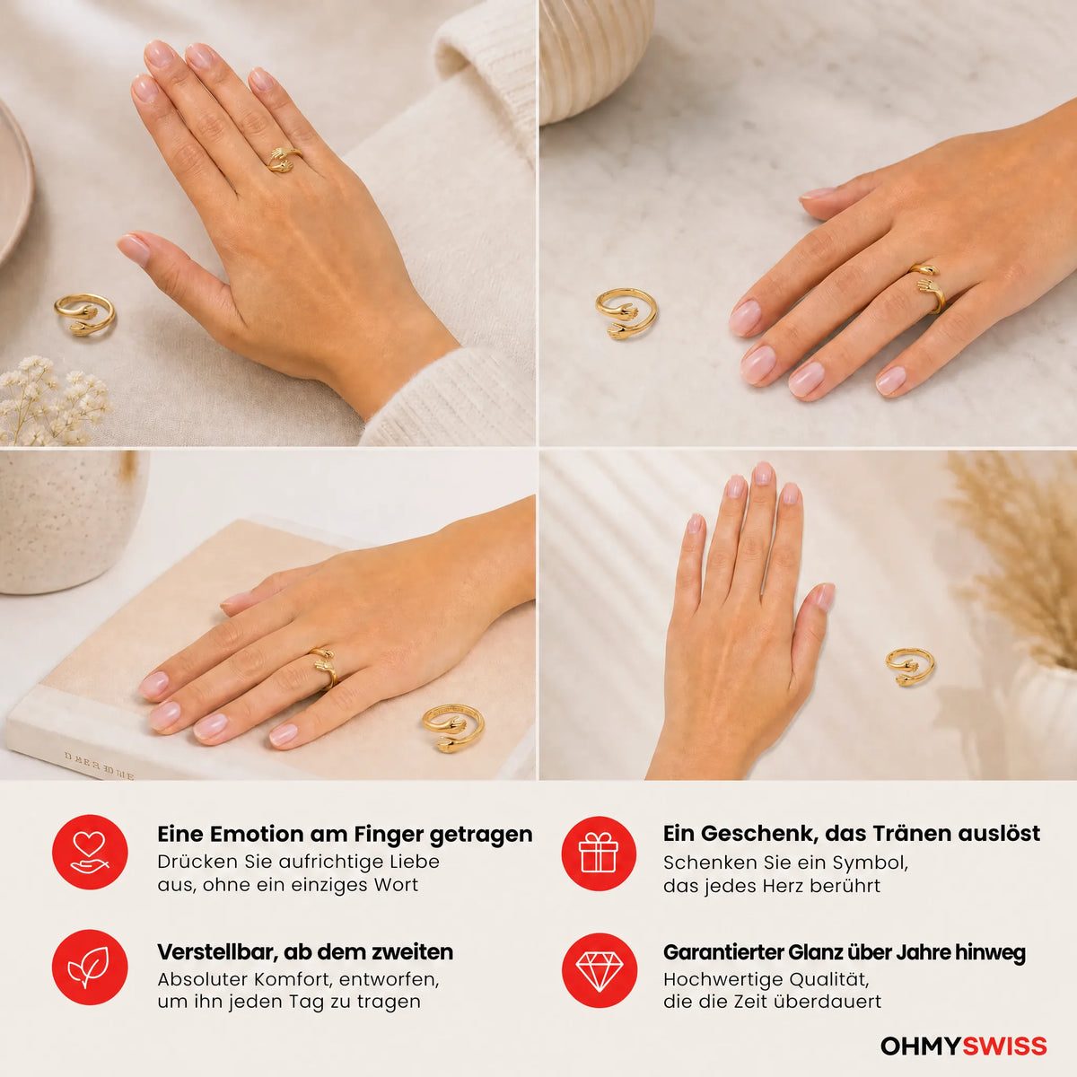 Ring „Umarmung – Immer bei dir“ OHMYSWISS