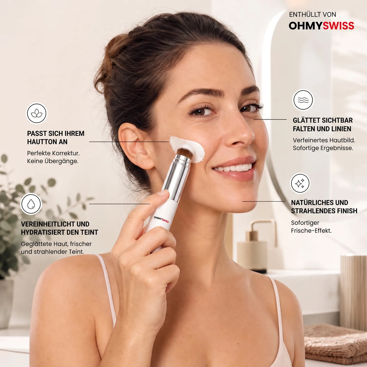 Intelligente Foundation mit integriertem Pinsel von OHMYSWISS