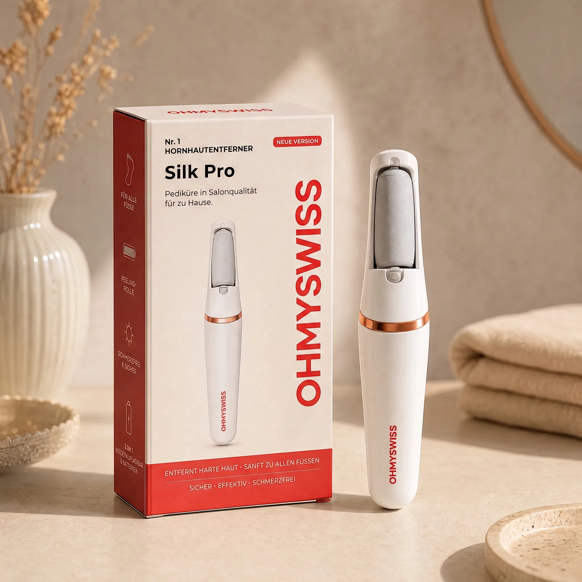 Silk Pro – Elektrische Hornhautfeile von OHMYSWISS