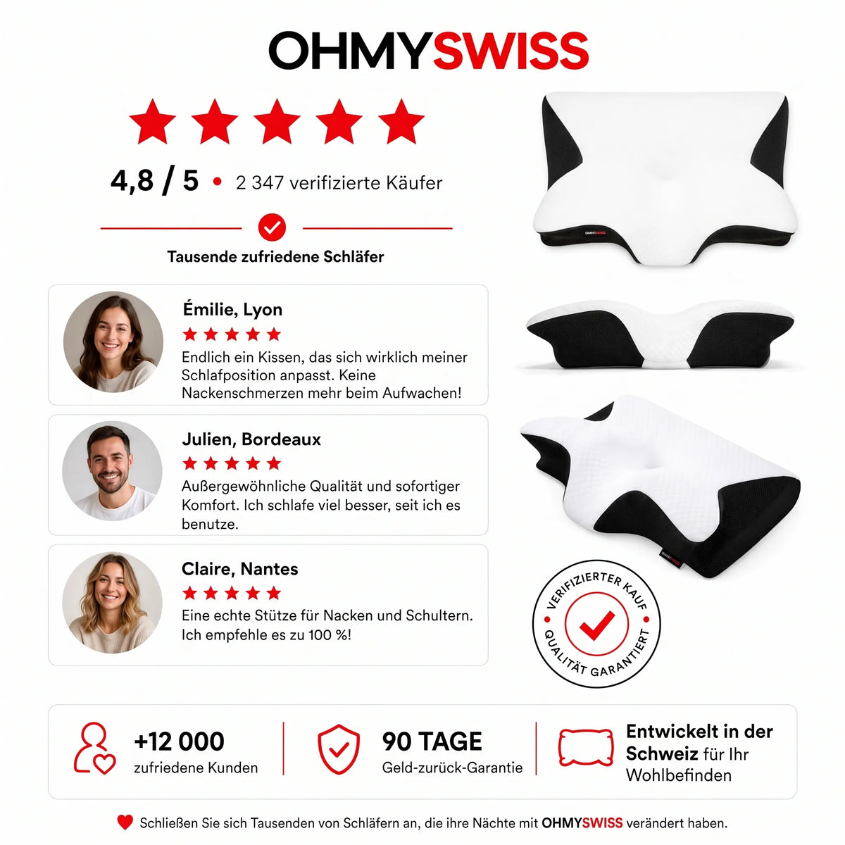 Cuscino ergonomico Somnia OHMYSWISS