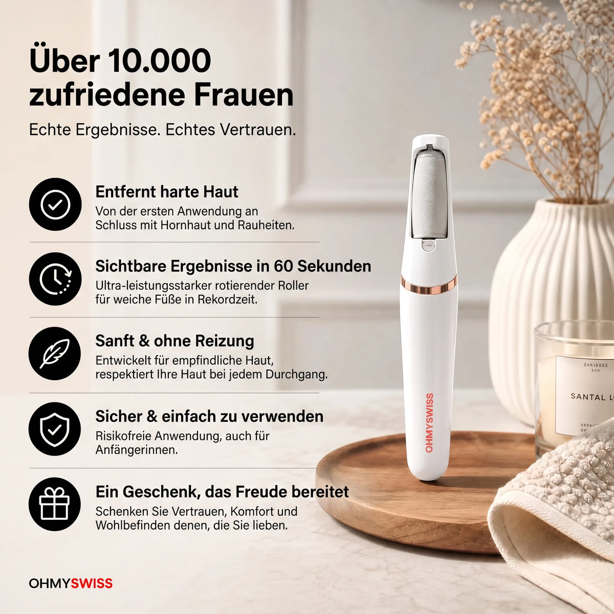 Silk Pro – Elektrische Hornhautfeile von OHMYSWISS