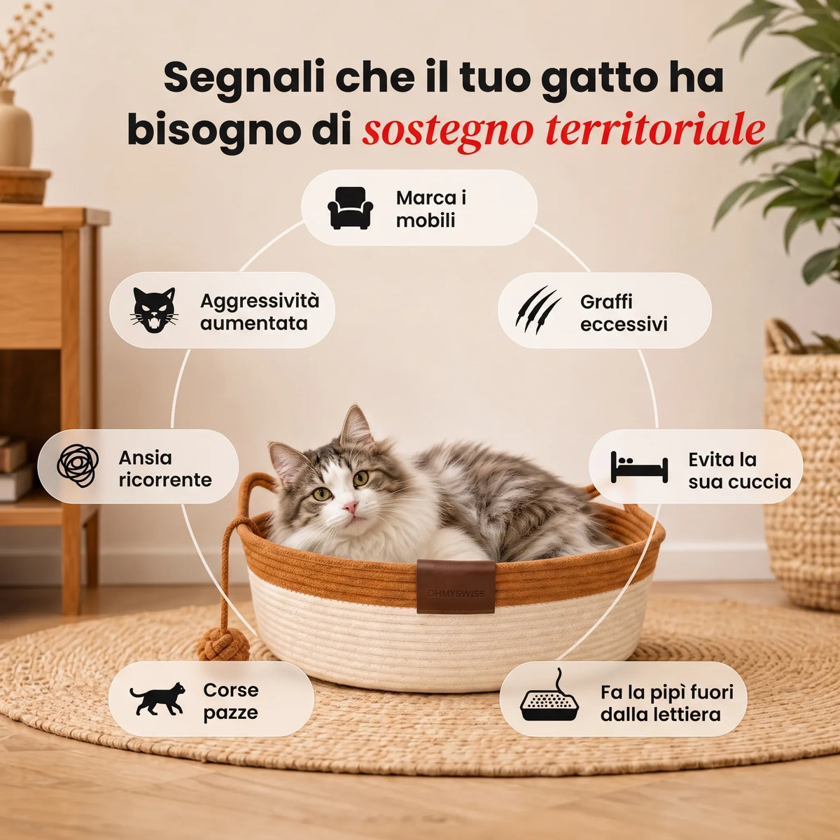 Das handgeflochtene Katzennest, das Ihre Katze beruhigt – OHMYSWISS