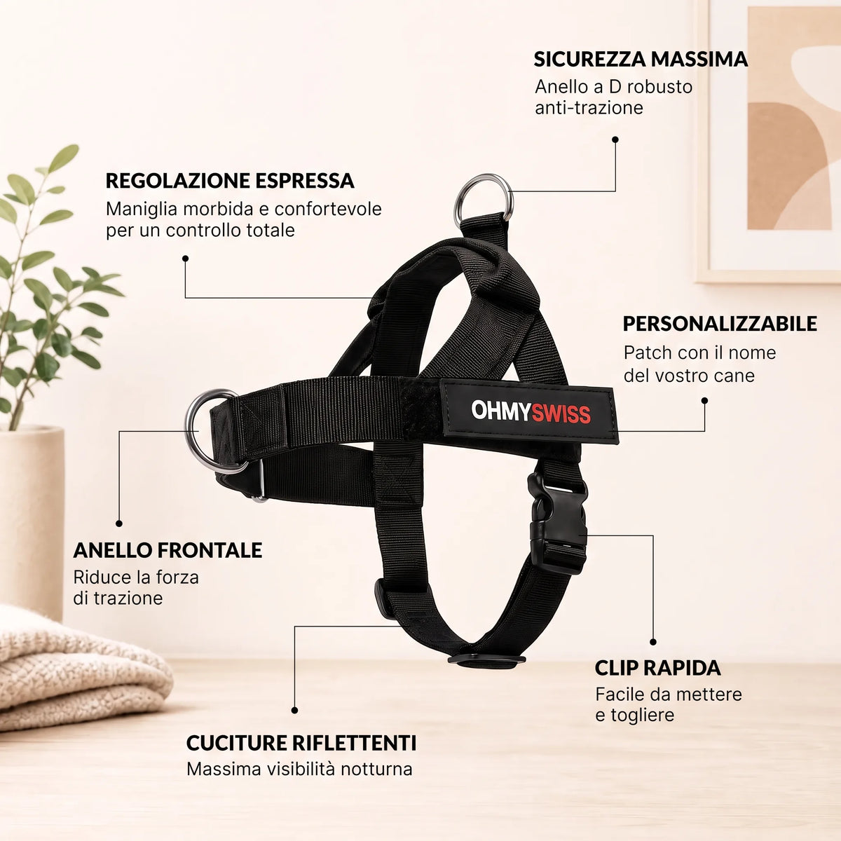 Anti-Zug-Halsband „Comfort+“ von OHMYSWISS