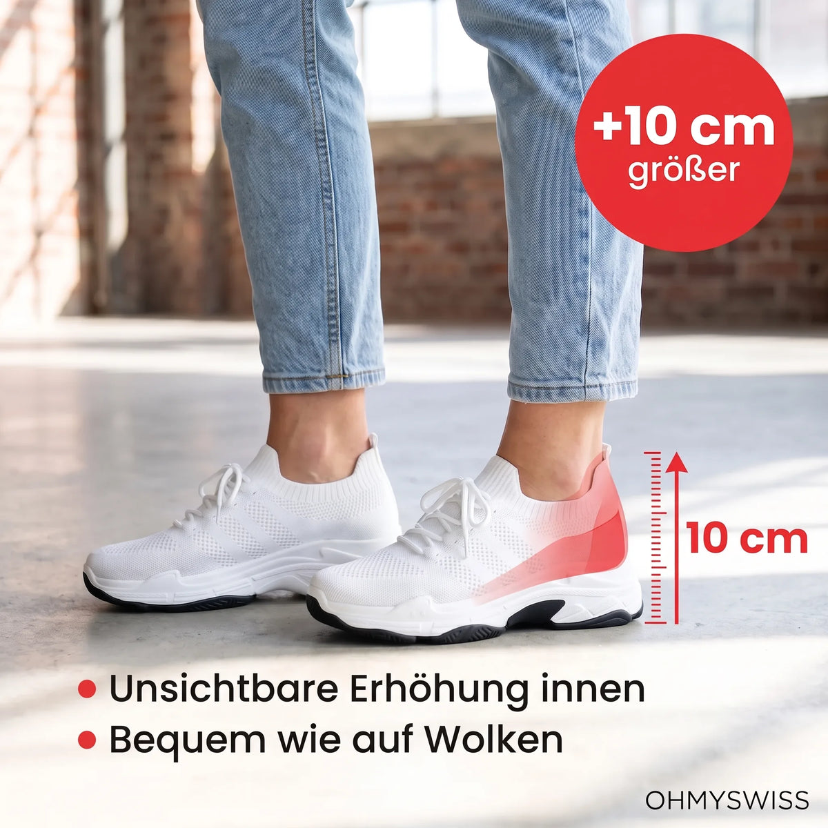Sneakers Limitless mit unsichtbarem Absatz OHMYSWISS