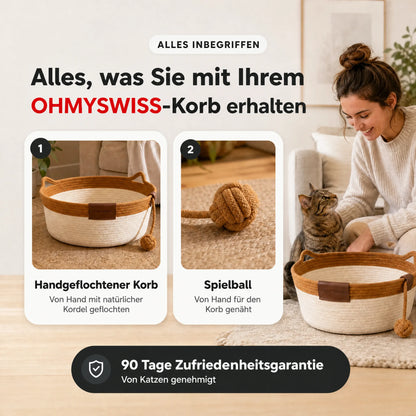 Das handgeflochtene Katzennest das Ihre Katze beruhigt – OHMYSWISS