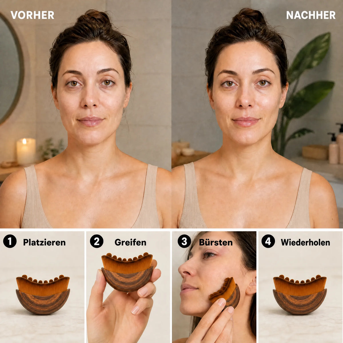 OHMYSWISS Gesichts-Drainagebürste