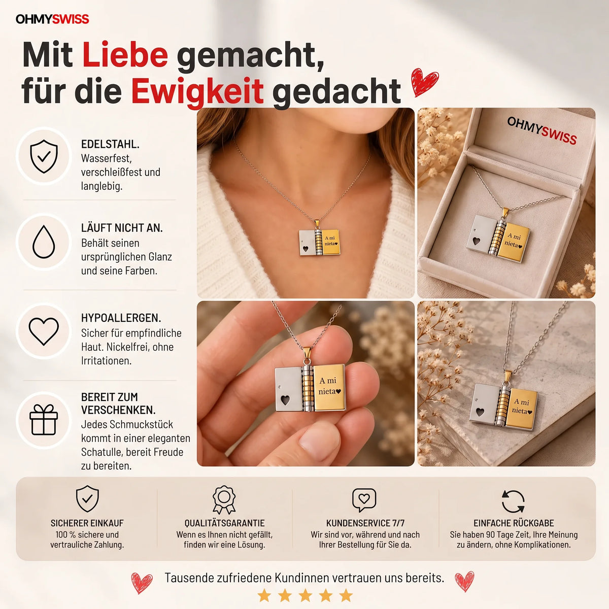 Halskette „Mein kleiner Stern“ für meine Enkelin OHMYSWISS