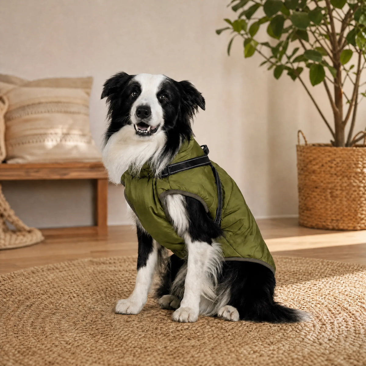 Wasserdichter 3-in-1-Hundemantel mit integriertem Geschirr von OHMYSWISS