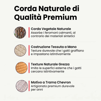 Cuccia Instinct in corda intrecciata per gatti OHMYSWISS