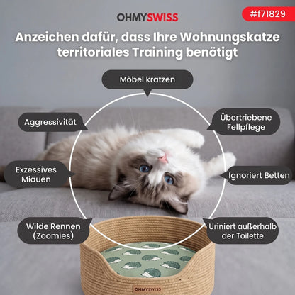 Lettino per gatti Instinct in corda intrecciata OHMYSWISS