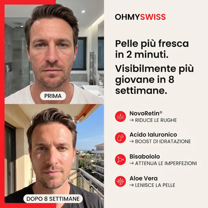 Crema Viso Anti-Età Uomo OHMYSWISS