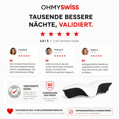Cuscino ergonomico per il collo Zervikal OHMYSWISS