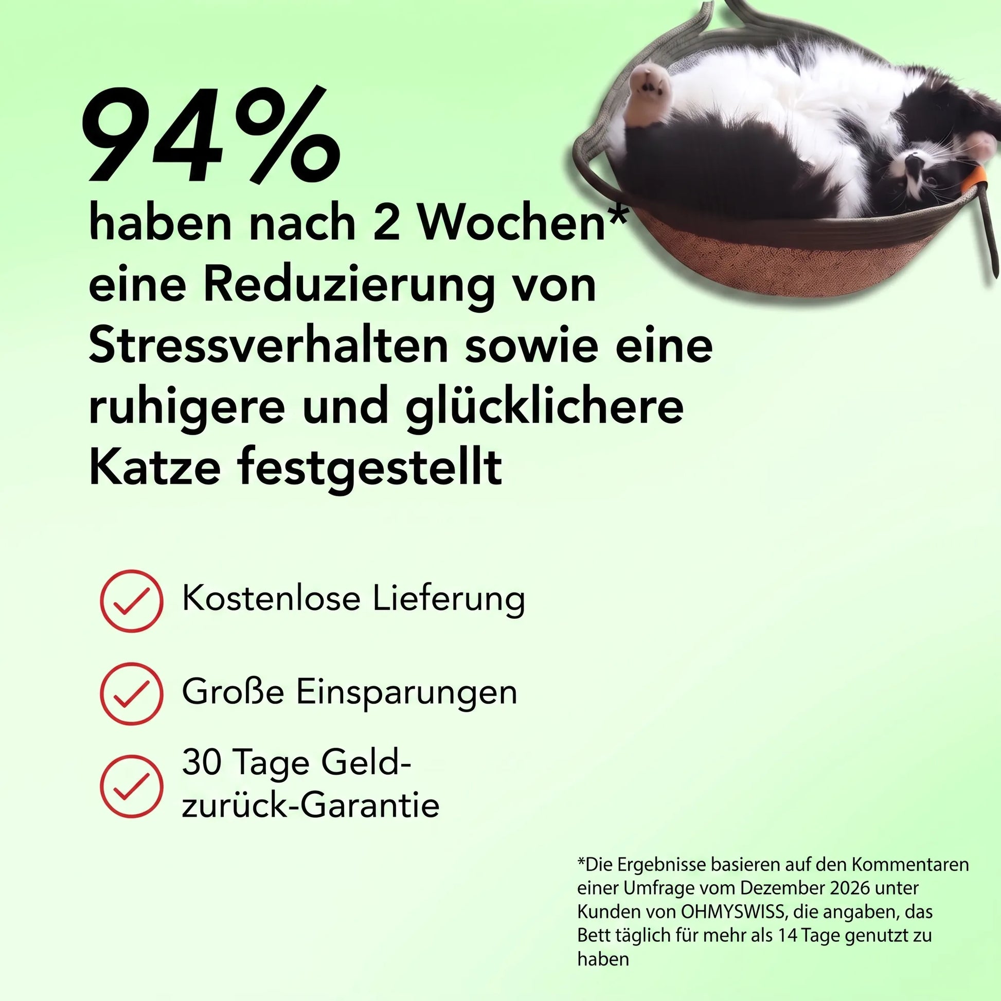 Lettino per gatti Instinct in corda intrecciata OHMYSWISS