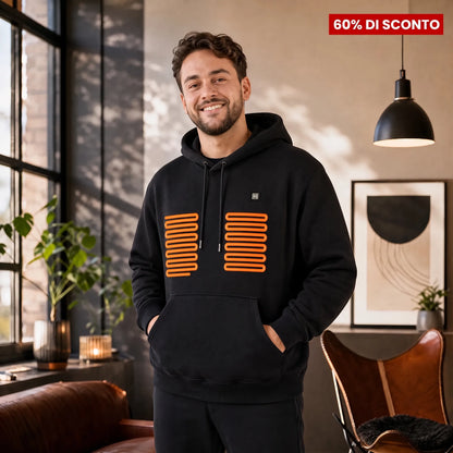 Felpa con cappuccio riscaldante Premium OHMYSWISS