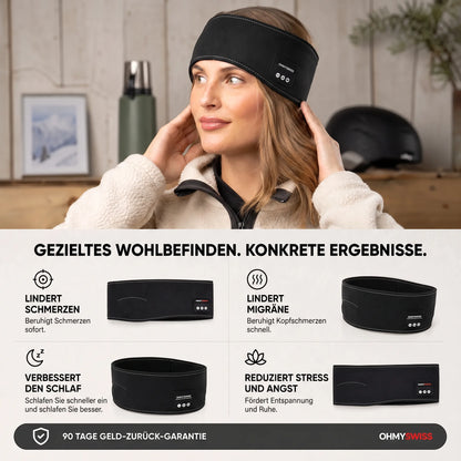 Fascia per la testa da sci con audio Bluetooth OHMYSWISS