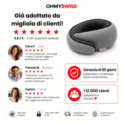 Nappy™ – Das ergonomische Reisekissen von OHMYSWISS