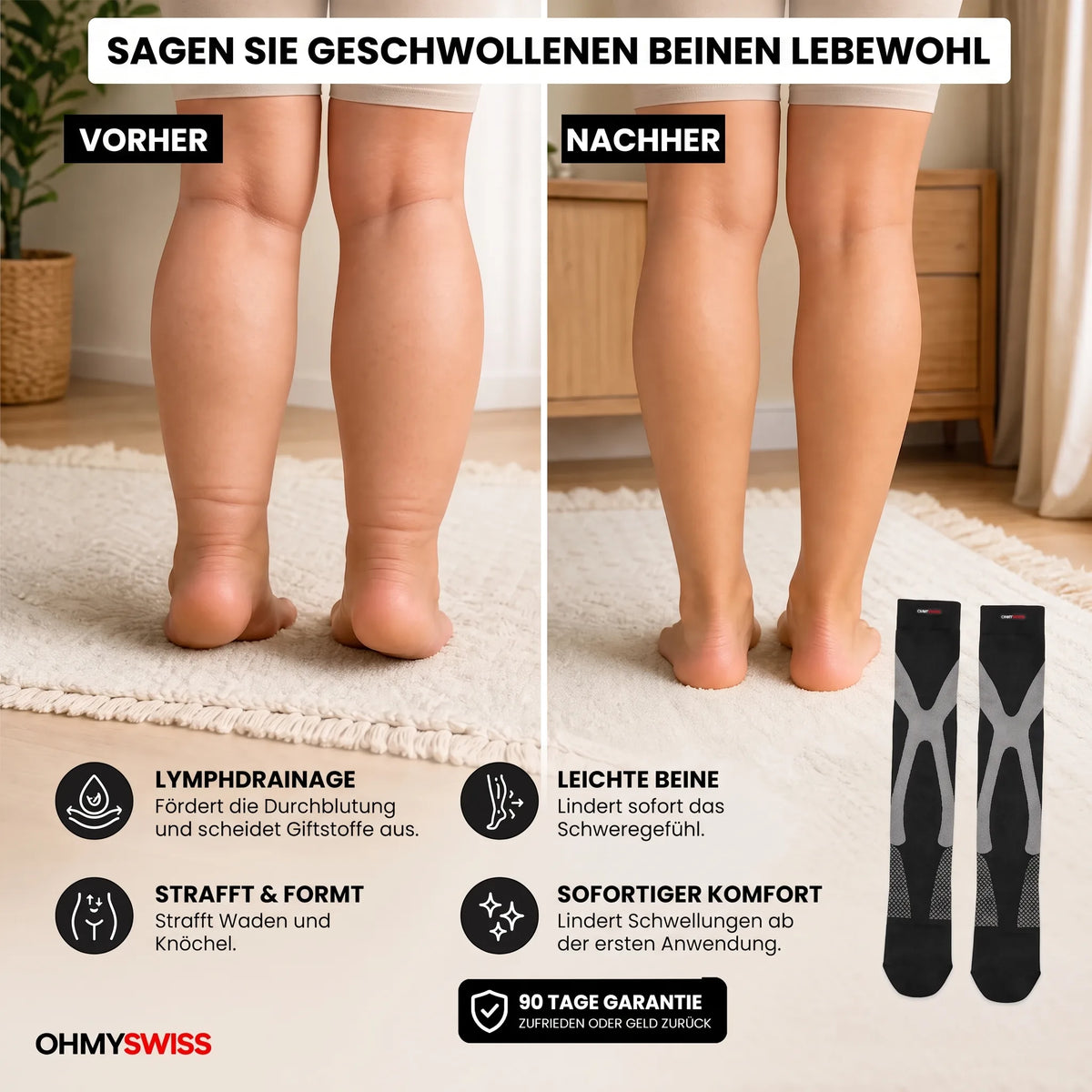 Calze a compressione graduata OHMYSWISS