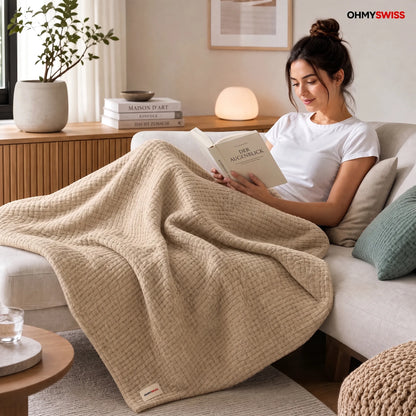 Coperta in mussola 100% cotone – Morbida come una nuvola, perfetta per coccolarsi OHMYSWISS