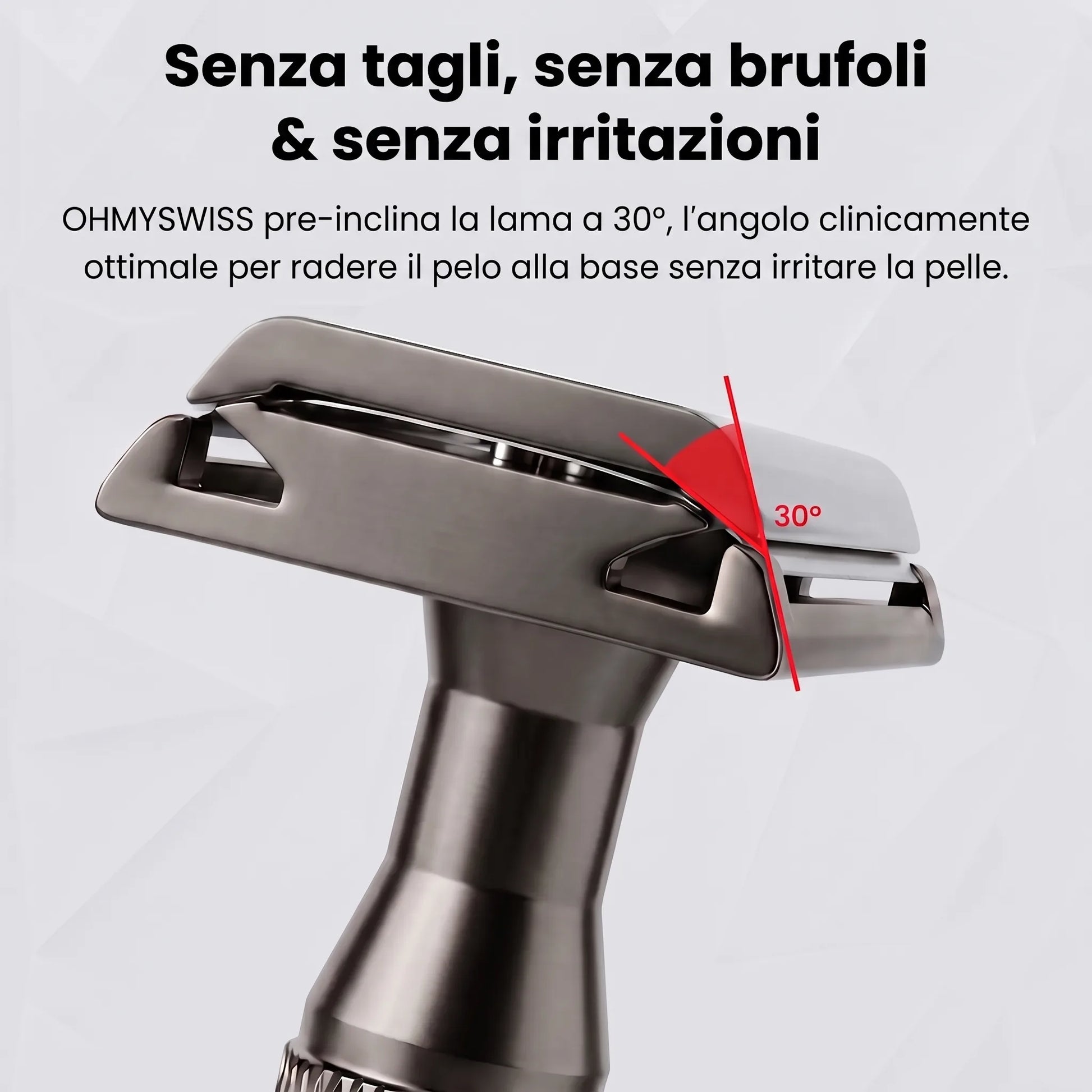 Rasoio di Sicurezza 30° Pelle Sensibile OHMYSWISS