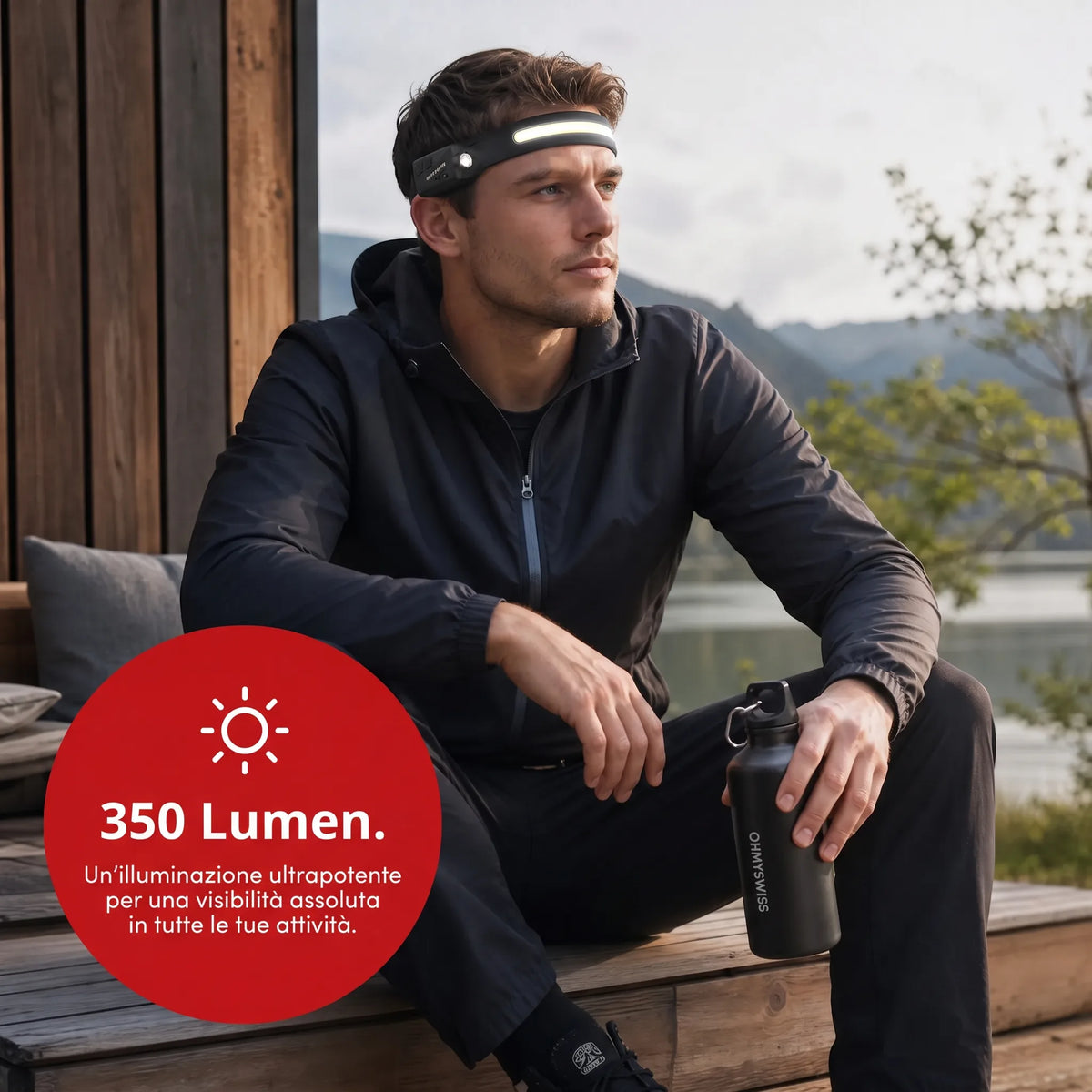 OHMYSWISS 230° LED-Stirnlampe