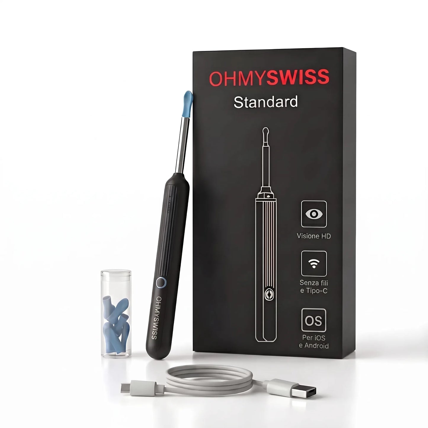 Pulitore auricolare intelligente HD OHMYSWISS