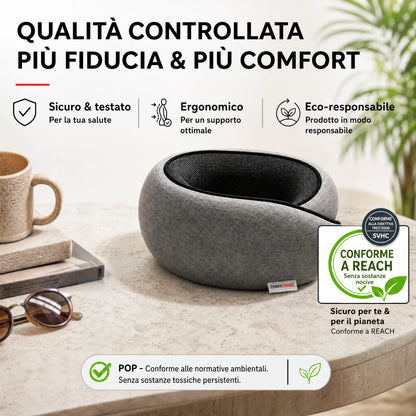 Cuscino da viaggio ergonomico OHMYSWISS