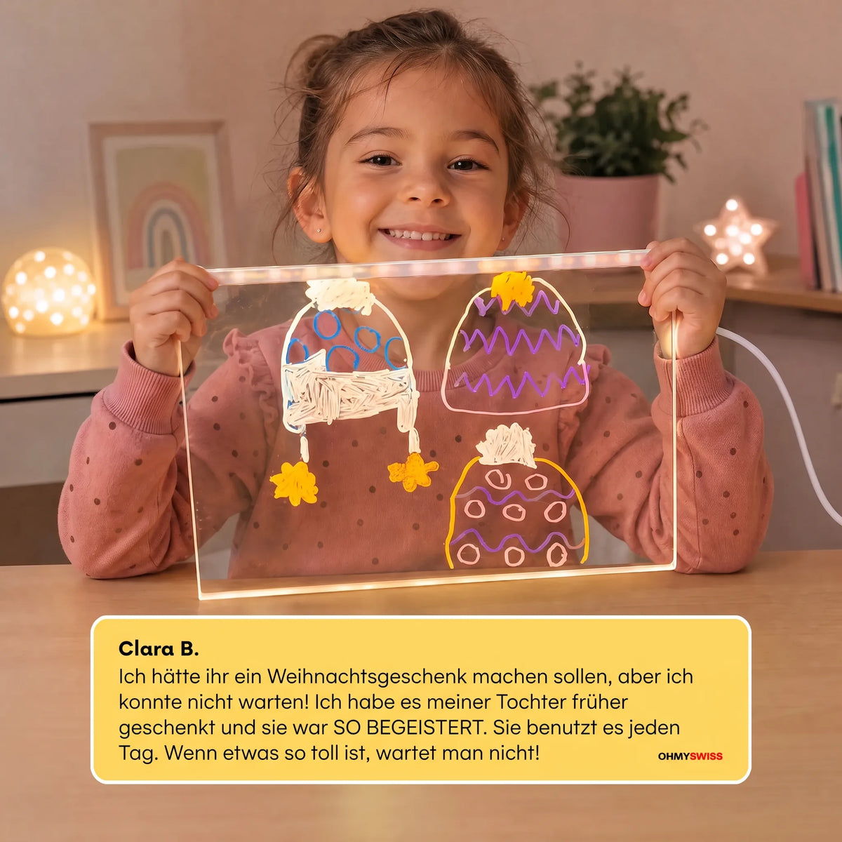 Magisches LED-Zeichentablett für Kinder OHMYSWISS