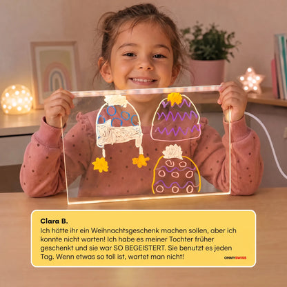 Magisches LED-Zeichentablett für Kinder OHMYSWISS