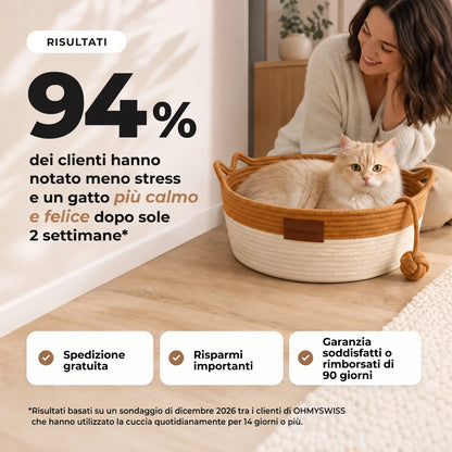 Nidora – Il nido intrecciato a mano che calma il tuo gatto OHMYSWISS