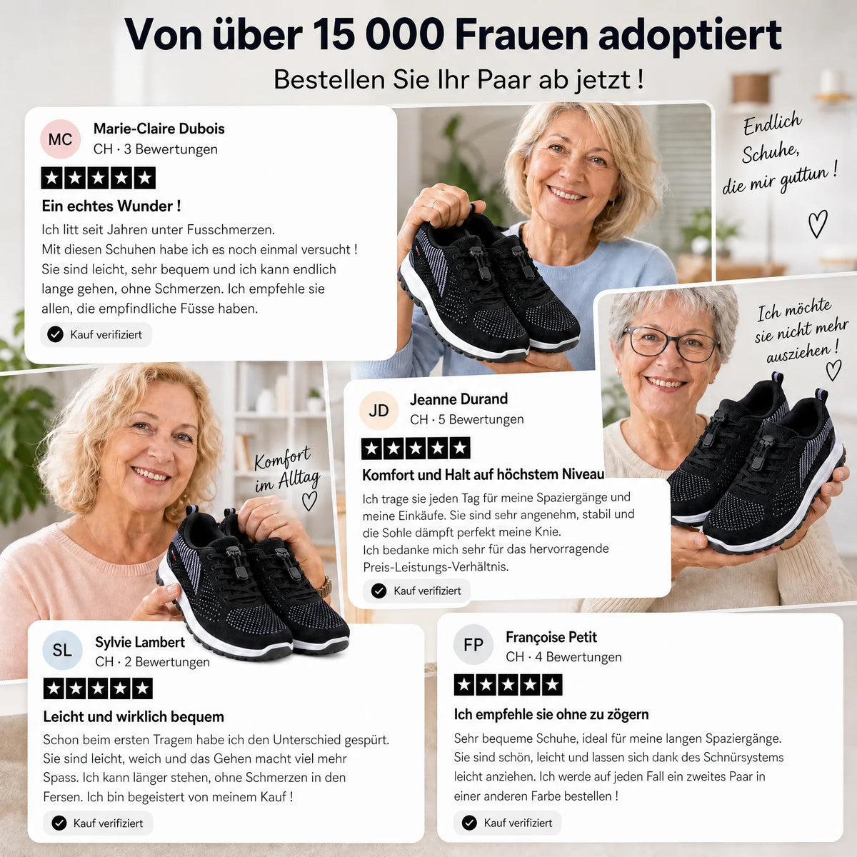 Komfort-Sneaker für geschwollene und breite Füße OHMYSWISS
