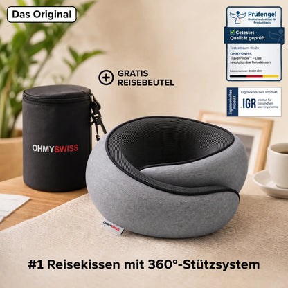 Cuscino da viaggio ergonomico OHMYSWISS