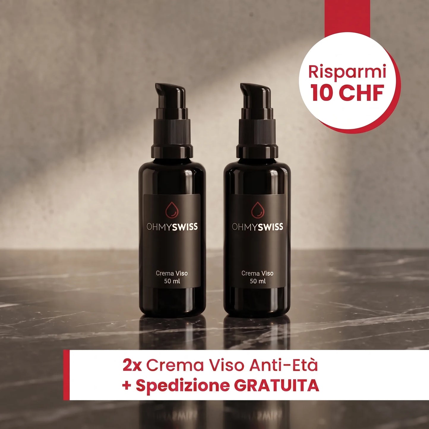 Crema Viso Anti-Età Uomo OHMYSWISS