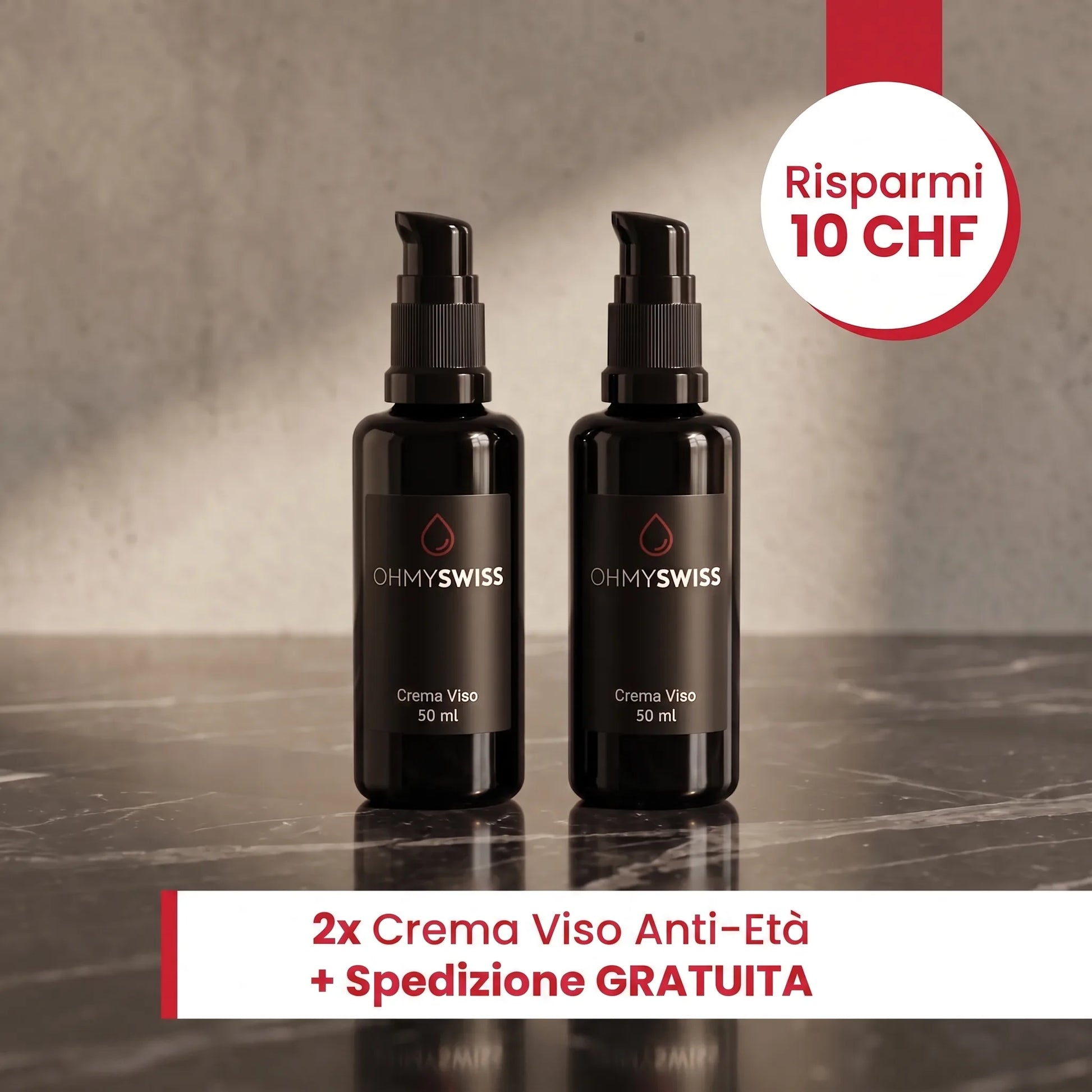 Crema Viso Anti-Età Uomo OHMYSWISS
