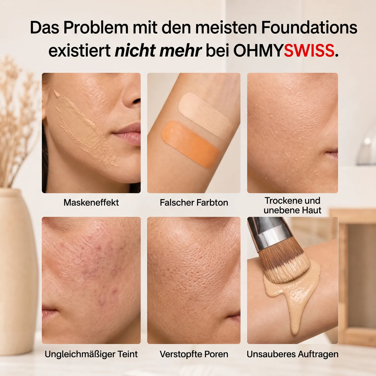 Intelligente Foundation mit integriertem Pinsel von OHMYSWISS