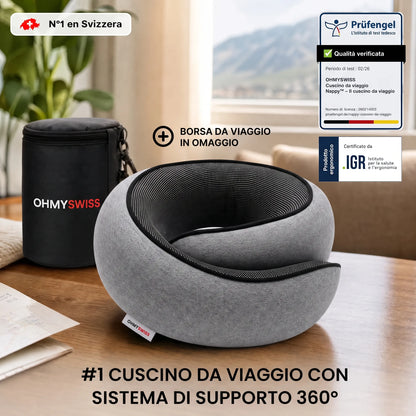 Nappy™ – Das ergonomische Reisekissen von OHMYSWISS