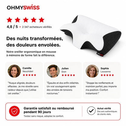 Cuscino ergonomico cervicale OHMYSWISS