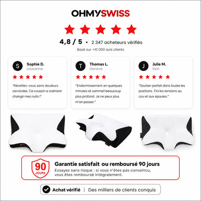 Oreiller Ergonomique Cervical OHMYSWISS