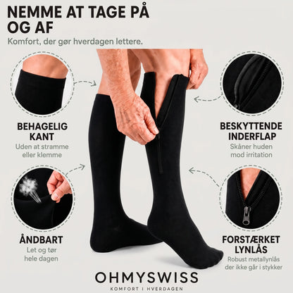 Kompressionsstrümpfe mit Reißverschluss von OHMYSWISS